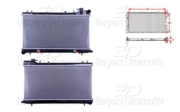 WISCO 3113770-00 | Su Radyatörü Brazing At 340X689x16 Subaru Impreza 98-00. Forester 98-02