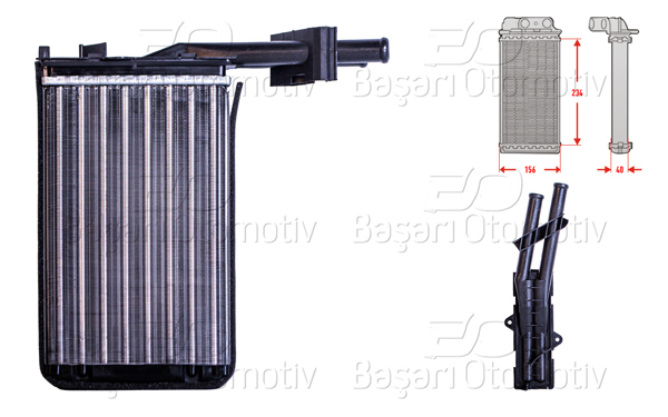 AUTOLUX 3143006-22 | Kalorifer Radyatörü Mekanik Mt-At 234X156x40 mm Renault21 1.7 1.9 D 2.1 1986 >