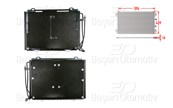 WISCO 3143017-00 | Klima Radyatörü 594X439x16 Mercedes-Benz W202 C200d. C220d 96-00