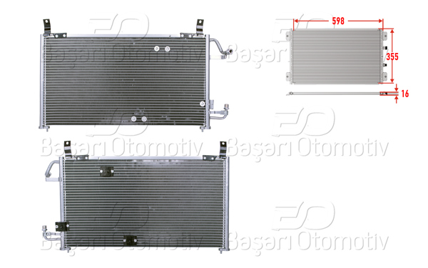 WISCO 3143049-00 | Klima Radyatörü 598X355x16 Daewoo Nexıa 96 >