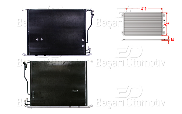 WISCO 3143054-00 | Klima Radyatörü 619X494x16 Mercedes-Benz 220 98 >