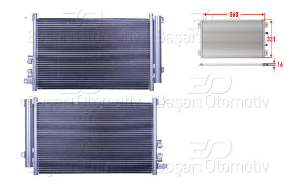 WISCO 3143068-00 | Klima Radyatörü 560X331x16 Alfa Romeo 147 1.9 JTD 01 >