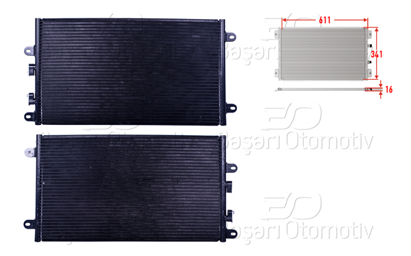 WISCO 3143079-00 | Klima Radyatörü 611X341x16 Alfa 147 1.6. 2.0 16V T.Park 01 >