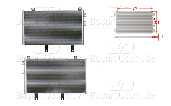 WISCO 3143111-00 | Klima Radyatörü 574X321x16 Alfa Romeo 145. 146. 155 92 >