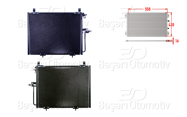 WISCO 3143112-00 | Klima Radyatörü 558X430x16 Mercedes-Benz W124 230E 84 >