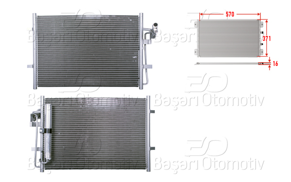 WISCO 3143139-00 | Klima Radyatörü 570X371x16 Mazda3 1.6D 09 >