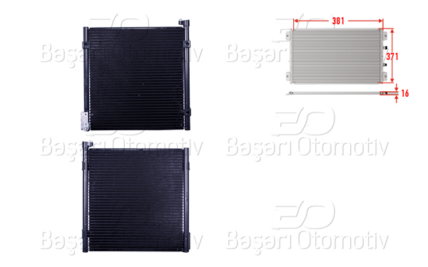 WISCO 3143157-00 | Klima Radyatörü 381X371x16 Honda Civic 1.6 95 >