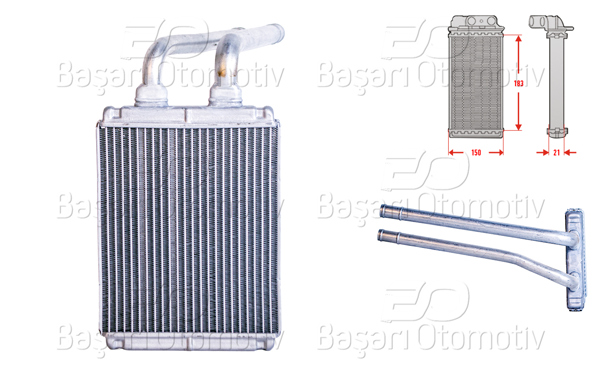 WISCO 3143201-00 | Kalorifer Radyatörü Brazing Mt-At 183X150 mm Kia Picanto 1.0 1.1 CRDI 04 >