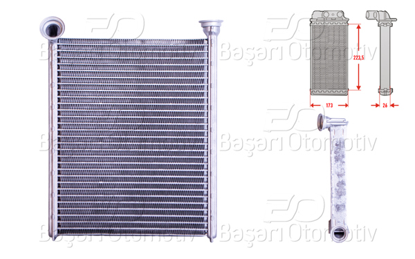 WISCO 3143210-00 | Kalorifer Radyatörü Brazing 173X223 mm Peugeot508 1.6 HDI 2.0 2.2 HDI 10 >