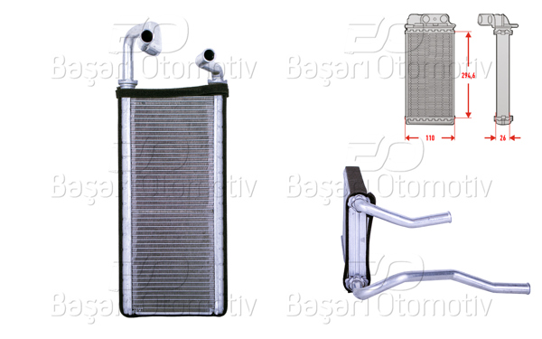 WISCO 3143216-00 | Kalorifer Radyatörü Brazing 110X295 mm Honda CRV 2.0 I 16V 02-200