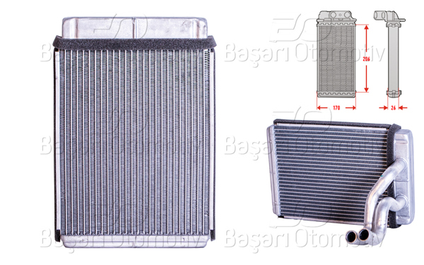 WISCO 3143232-00 | Kalorifer Radyatörü Brazing Mt-At 166X170x42 mm Hyundai Trajet2.0 CRDI 00 >