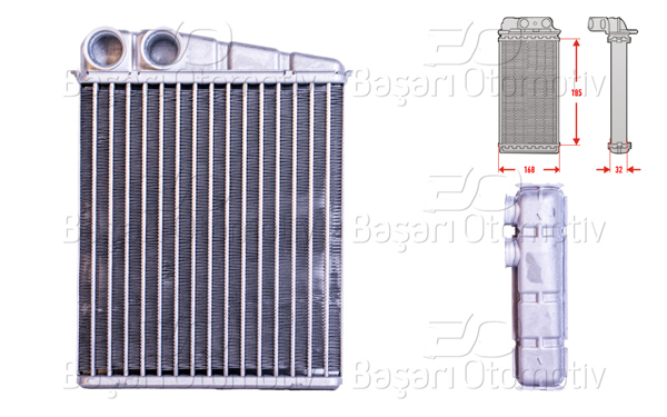 WISCO 3143236-00 | Kalorifer Radyatörü Brazing 183X160 mm Mercedes-Benz A-Class 180 CDI 2.00 Cı Mini Mını Cooper D S 2004 >