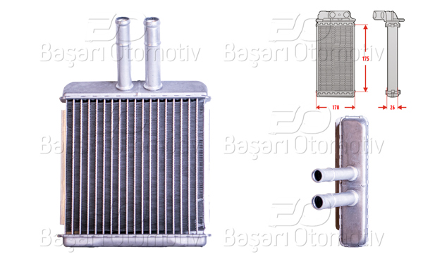 WISCO 3143250-00 | Kalorifer Radyatörü Brazing 175X176 mm Daewoo Lanos 1.3 1.5 Leganza 2.0 16V Nubira Wagon 1.6 16V 2.0 16V 1997 >