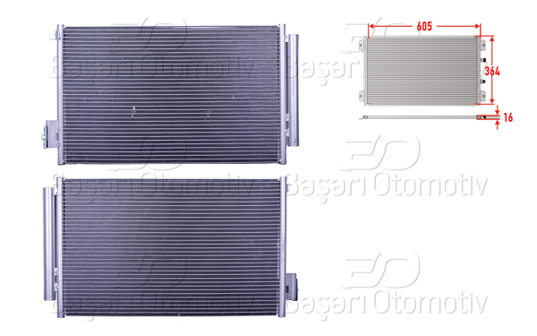 WISCO 3143277-00 | Klima Radyatörü 605X364x16 Fıat500l. Egea 1.4 12 >