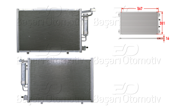 WISCO 3143286-00 | Klima Radyatörü 567X381x16 Ford Fiesta 1.4 1.5 1.6 12 >