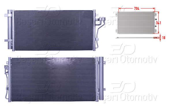 WISCO 3143311-00 | Klima Radyatörü 704X341x18 Hyundai Sonata Dizel 2.0Crdı 05 >