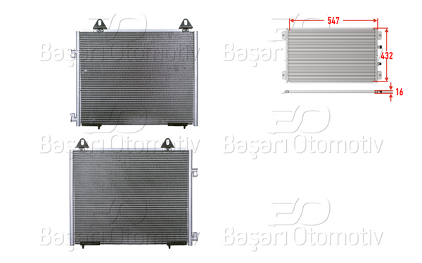 WISCO 3143319-00 | Klima Radyatörü 547X432x16 Rover Freelander1 97-01