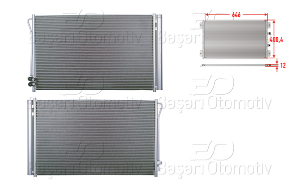 WISCO 3143328-00 | Klima Radyatörü 646X400,4X12 Mercedes-Benz Vito 15 >