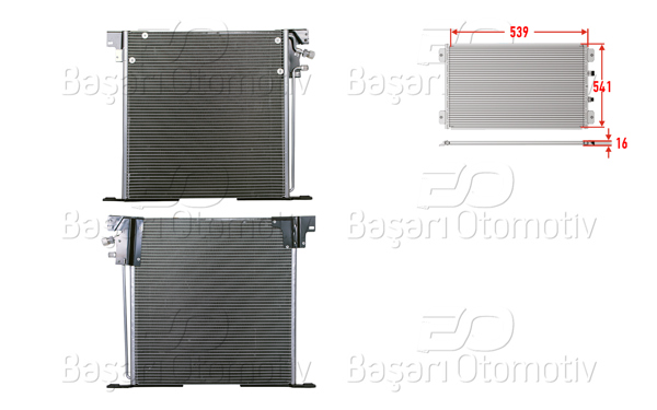 WISCO 3143329-00 | Klima Radyatörü 539X541x16 Mercedes-Benz Vito 97-03