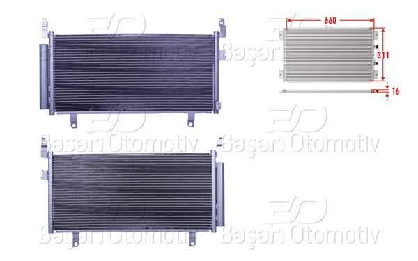 WISCO 3143355-00 | Klima Radyatörü 640X298x16 Subaru Forester 12 >