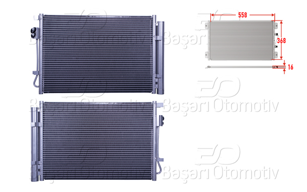 WISCO 3143389-00 | Klima Radyatörü 558X368x16 Hyundai i20 1.2I 1.4I 15 >