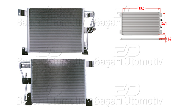 WISCO 3143394-00 | Klima Radyatörü 564X441x16 Jeep Grand Cherokee 4.0 5.2 Benzin 95 >