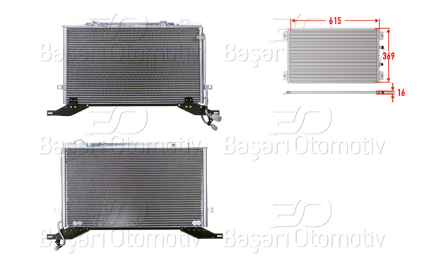 WISCO 3143395-00 | Klima Radyatörü 615X369x16 Mercedes-Benz 210 E200d. E250d. E270d. E300d