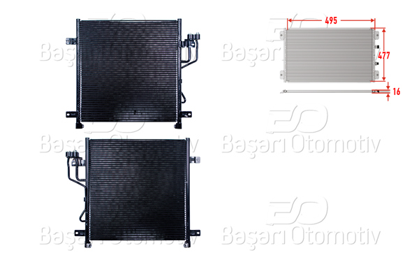 WISCO 3143398-00 | Klima Radyatörü 495X477x16 Jeep Cherokee Lıberty 2.5Crd 2.8Crd 02-07