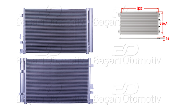 WISCO 3143406-00 | Klima Radyatörü 537X366,4X16 Hyundai i20. 1.4 Dizel 14 >