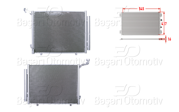 WISCO 3143417-00 | Klima Radyatörü 545X417x16 Ford Transit. Tourneo Courıer. Fiesta 1.6Tdcı 18 >
