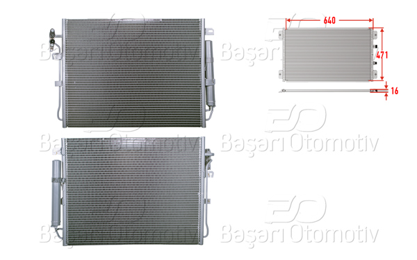 WISCO 3143438-00 | Klima Radyatörü 640X471x16 Range Rover Sport. Discovery 2.7D