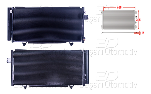 WISCO 3143458-00 | Klima Radyatörü 660X305x16 Subaru Impreza Forester 1.5 1.6I 2.0 2.5Awd 08 >
