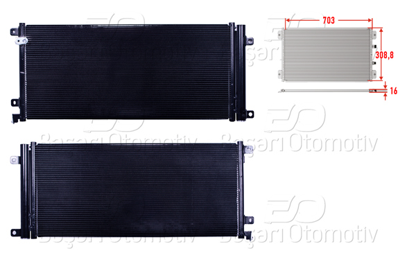 WISCO 3143460-00 | Klima Radyatörü 703X308,8X16 Honda Civic X 1.0 1.5 16 >