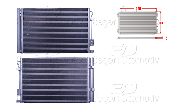 WISCO 3143468-00 | Klima Radyatörü 560X370x16 Hyundai i20 1.2 1.4 08-15