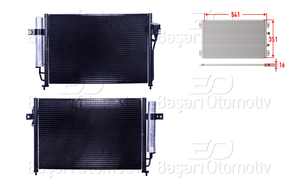 WISCO 3143470-00 | Klima Radyatörü 541X351x16 Hyundai Getz 1.1. 1.3 1.4 1.6 02-10