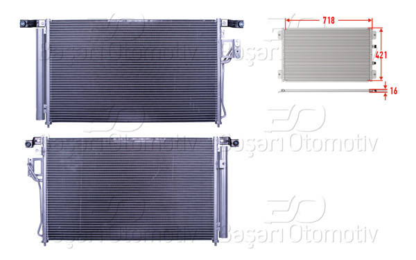 WISCO 3143474-00 | Klima Radyatörü 718X421x16 Hyundai Santa Fe 2.2Crdı 06-12