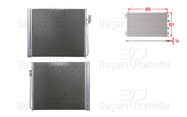 WISCO 3143486-00 | Klima Radyatörü 650X551x16 Range Rover 4.2. 4.4 05 >