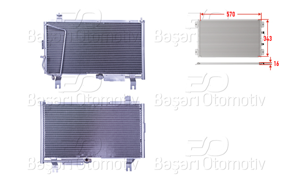 WISCO 3143494-00 | Klima Radyatörü 570X343x16 Suzuki Swıft1.3 89-01