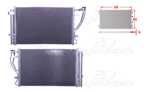 WISCO 3143499-00 | Klima Radyatörü 608X388x16 Kia Cerato 2 1.6 Cvvt 2009 > Kia Cerato Koup 2 1.6 Cvvt 2010-2013