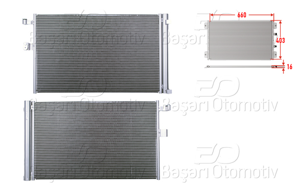 WISCO 3143506-00 | Klima Radyatörü 660X403x16 BMW X3 18D 2017-2020 BMW X4 20D 2018-2020 BMW X5 25D 2019 >