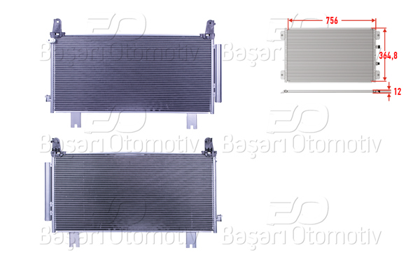 WISCO 3143516-00 | Klima Radyatörü 756X364,8X12 Honda Cr-V 5 1.5 Awd 2016 >