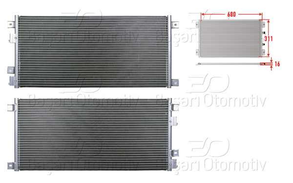 WISCO 3143522-00 | Klima Radyatörü 680X311x16 Iveco Daily 3 35S 2003-2006 Iveco Daily 4 35S 2006-2011