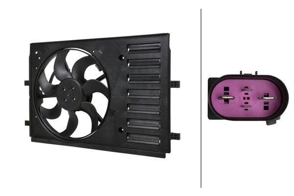 HELLA 8EW366420-431 | Fan Motoru Davlumbazlı (300W 390mm) Cordoba Ibiza IV V Fabia Roomster Polo