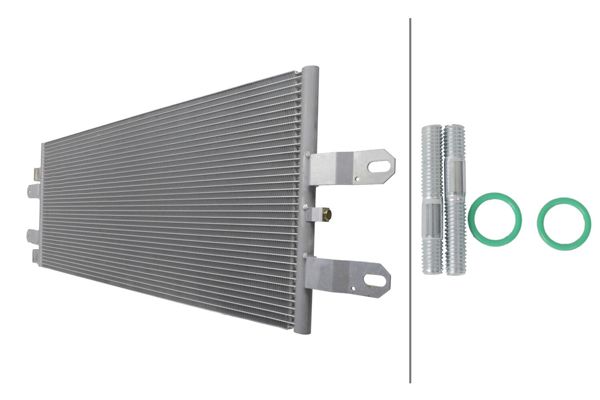 HELLA 8FC366220-091 | Klima Radyatörü (Kondenser) Scania P, G, R, T Serıler 2004 Ve Sonrası (Contalı)