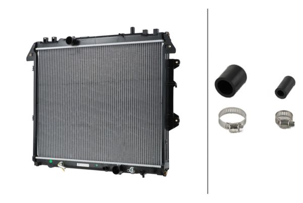HELLA 8MK366302-991 | Motor Su Radyatörü Toyota Hilux 2.5 D4d 3,0 D4d 4X4 2006 > Otomatik Vites (525X648x26)