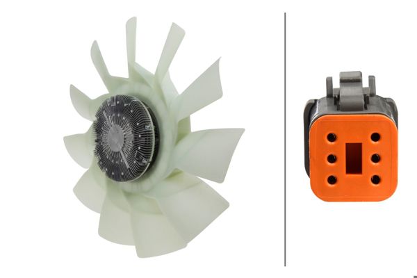 HELLA 8MV366438-071 | Fan Gobegı + Fan Pervanesı (Komple Set) (11 Kanat-750mm)-Scania / Pgrt Dc13 Euro 6
