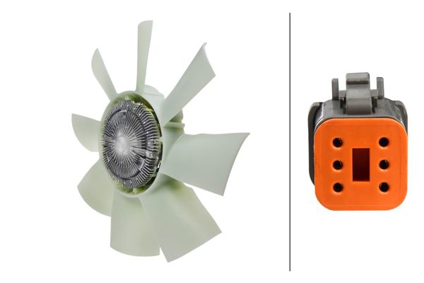 HELLA 8MV366438-191 | Fan Gobegı Elektrikli Pervane Dahıl 6 Fişli-Scania / P,G,R,T G340-480, P340-620 , R340-620, T470