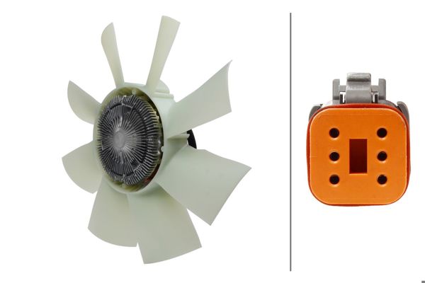 HELLA 8MV366438-221 | Vısco Fan Gövdesi Elektronık Kontrollu Komple Plastik Pervanelı Renault Kerax 420 >