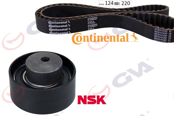 GVA 59T2915C | Eksantrik Gergi Kiti 124X220 Brava 1.2 16V-Bravo I-II 1.2-1.4 Egea-Doblo 1.4-Linea 1.2-Marea-Pal Io 1.2