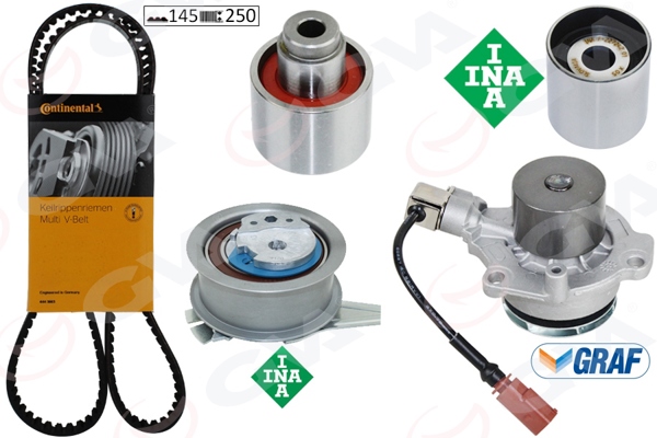 GVA 59WPK7560C-2 | Devirdaimli Triger Seti Golf7-A3-Leon-Passat-Tiguan 1.6-2.0 TDI 13 > Clha / B-Dcxa-Crlb-Cuvc-Crka-Crkb